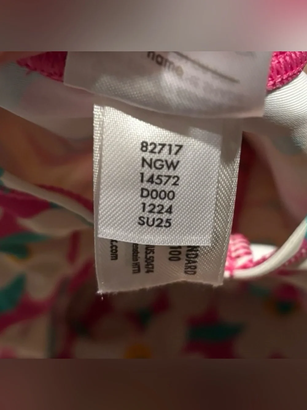 Hanna Andersson Baby Rash Guard Swimsuit 6-12M Bold Poppy Floral UPF 50+